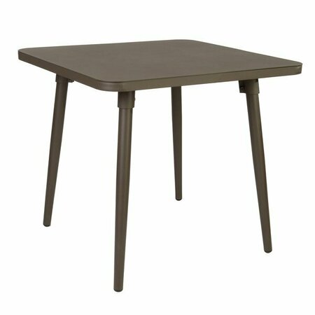 BFM SEATING Fresco 36'' Square Table with Solid Aluminum Top and Bronze Powder Coat 163T4L3636BZ